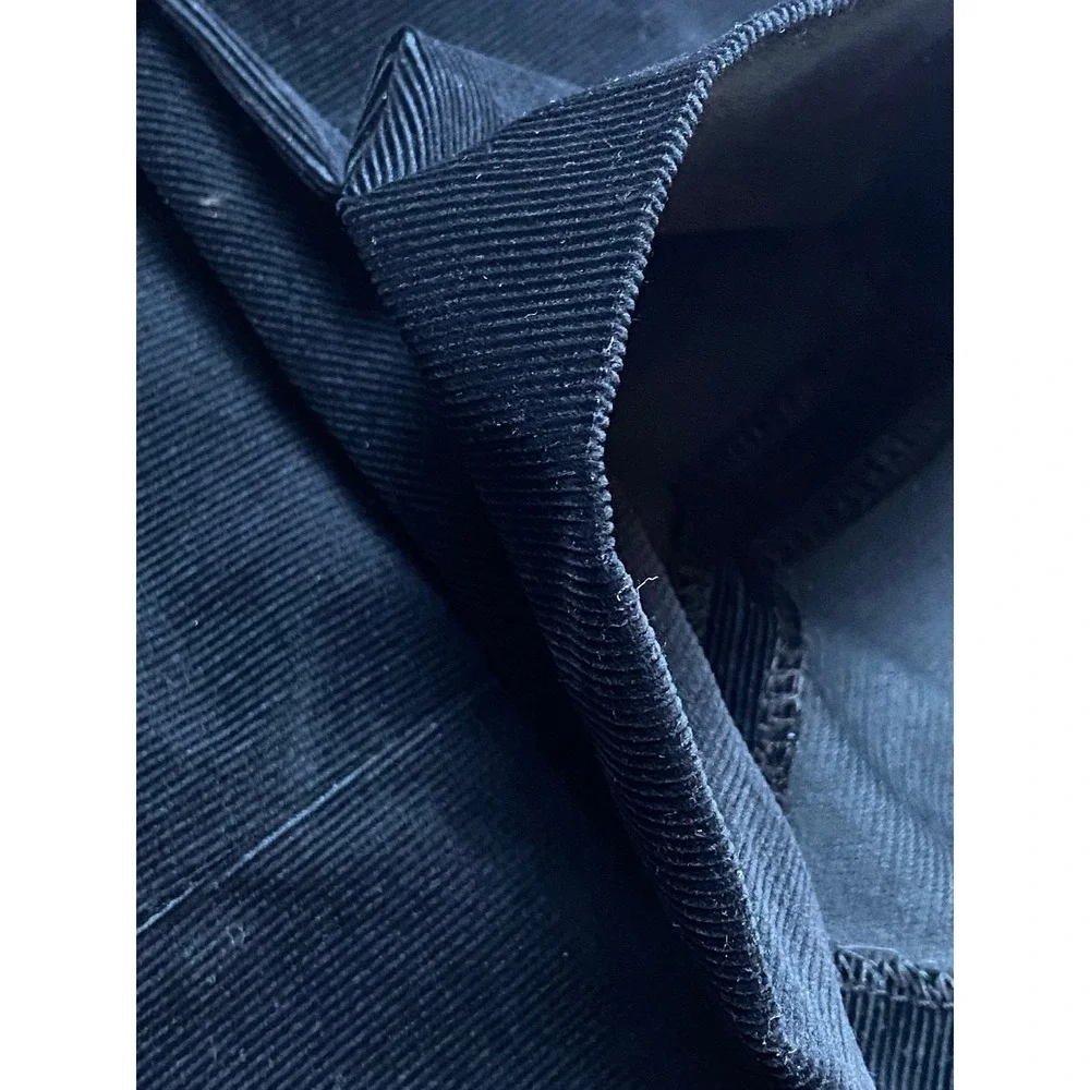 Gucci Men's 50R 34X32 Pinwale Fine Wale Corduroy Pants Flat Front Black